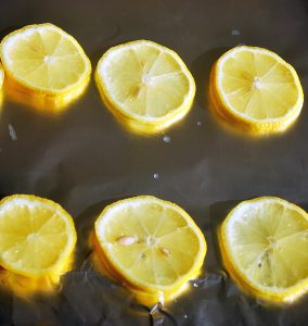 bed of lemon slices