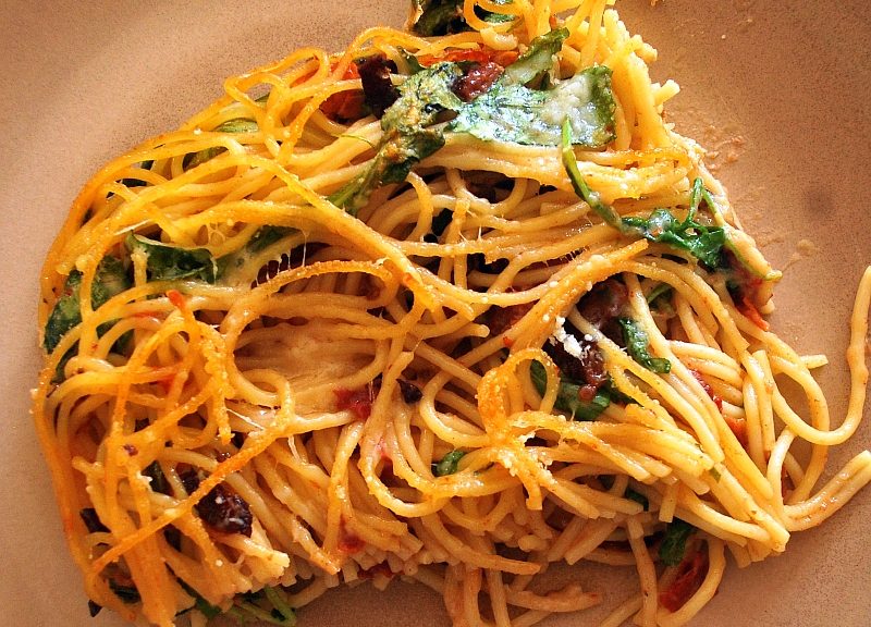 Spaghetti bake portion