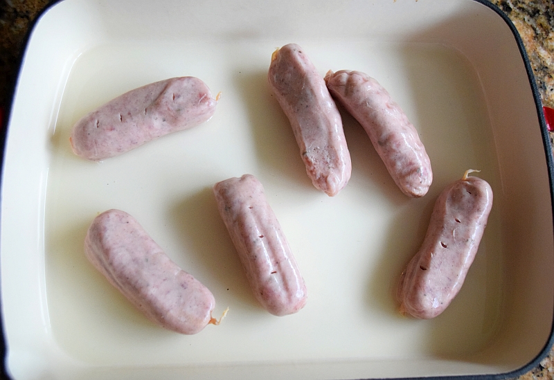Uncooked sausages
