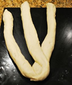 plaiting dough