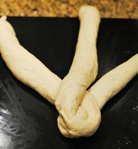 plaiting dough
