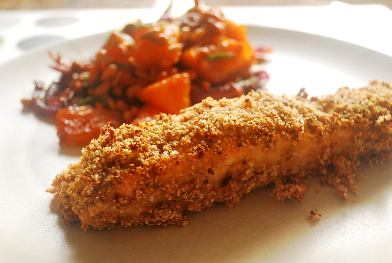 Sweet and hot crusted salmon